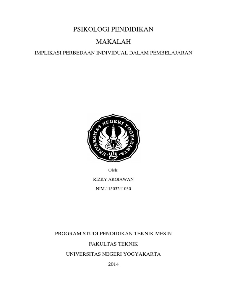 Makalah Psikologi Pendidikan Implikasi Perbedaan Individu