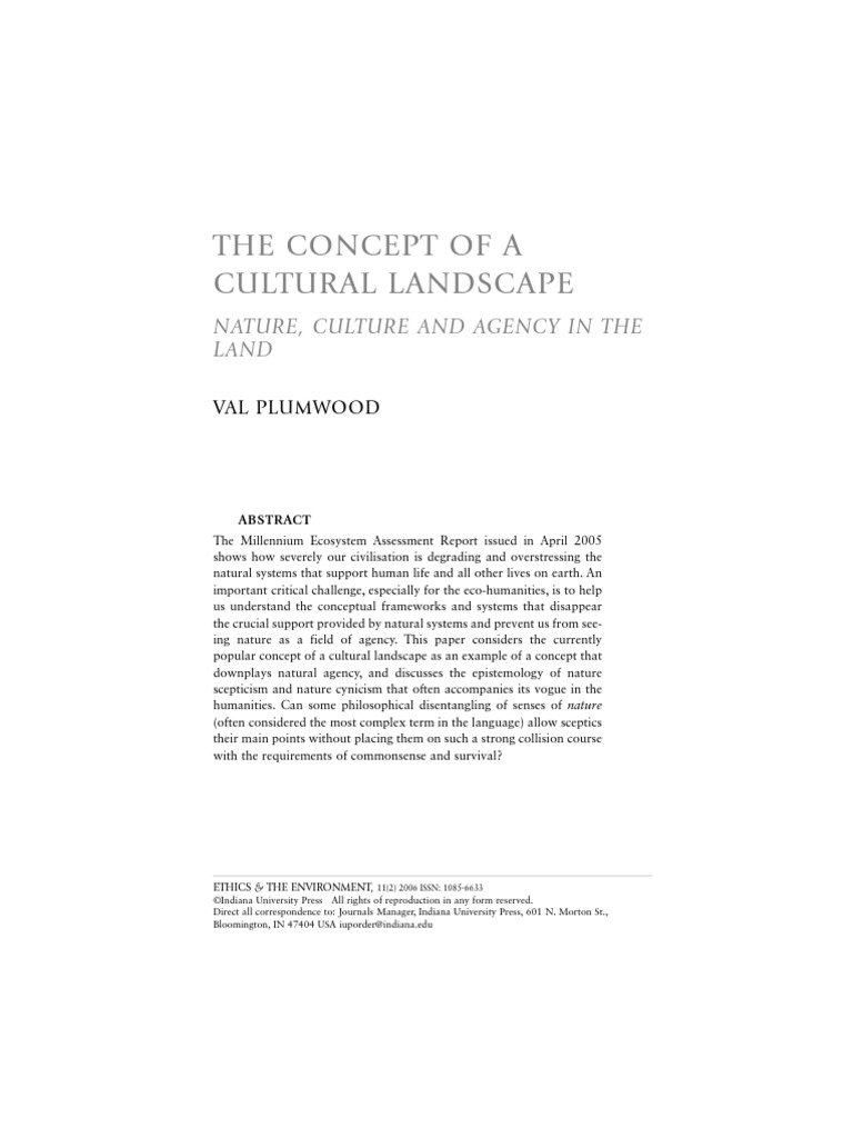 The Concept of Cultural Landscape | PDF | Landscape | Reason