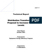 Technical Report on Proposal to Increase MEPS Levels for Distribution Transformers