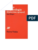 Jose Bleger Temas de Psicologia Entrevistas y Grupos