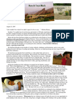 Ross and Taya Prayer Letter // 8.23.2007