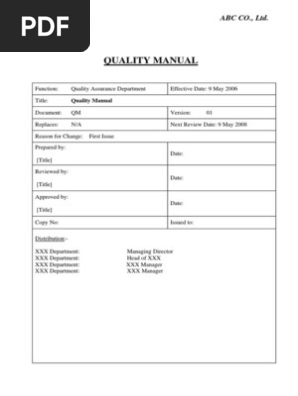 Quality Manual