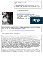 Cultural Studies: To Cite This Article: Stuart Hall (2011) THE NEO-LIBERAL REVOLUTION, Cultural Studies