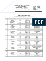 Jadwal Phb Juni 2012