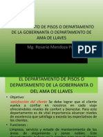 Departamento de Pisos o Departamento de La Gobernanta