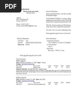Order Confirmation