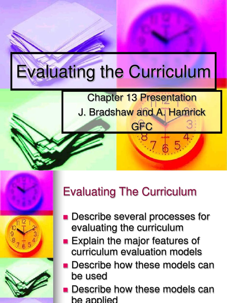 Evaluating the Curriculum Curriculum Evaluation