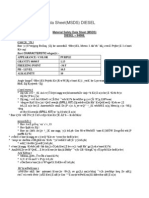 Material Safety Data Sheet For Diesel