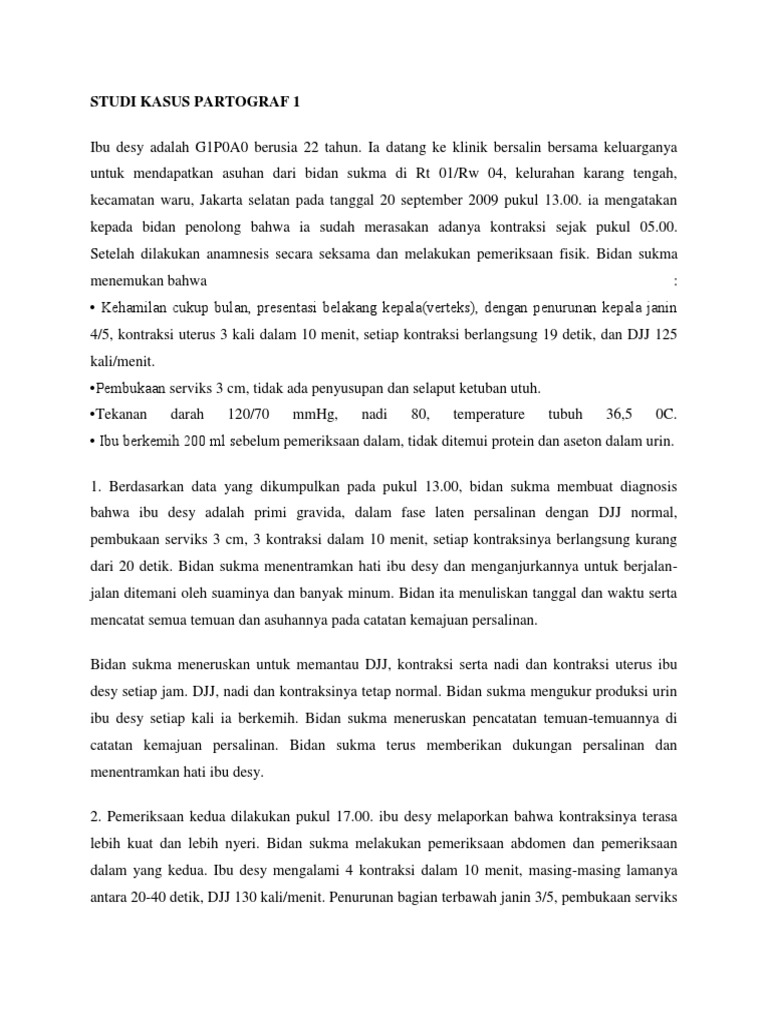 contoh kasus partograf