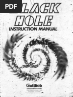 Gottlieb Black Hole Instruction Manual