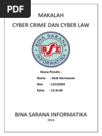 Download MakalahCyberCrimeDanCyberLawbyDediHermawanSN223468491 doc pdf