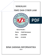 Download Makalah Cyber Crime Dan Cyber Law by Dedi Hermawan SN223468491 doc pdf