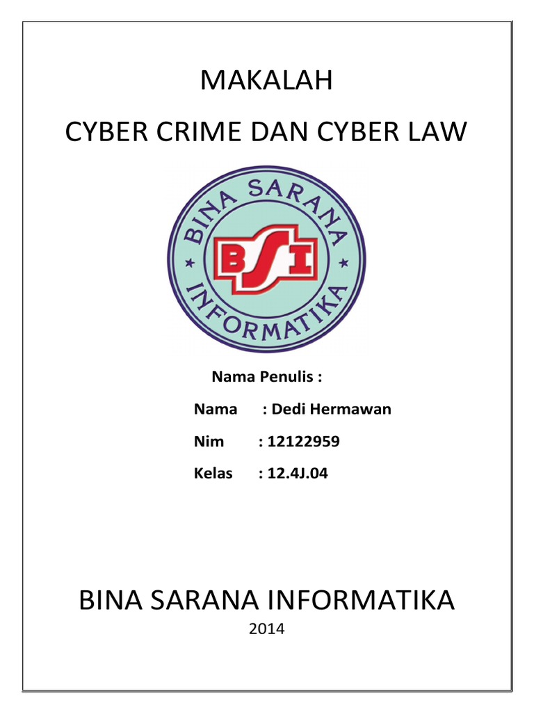 Makalah Cyber Crime Dan Cyber Law | PDF