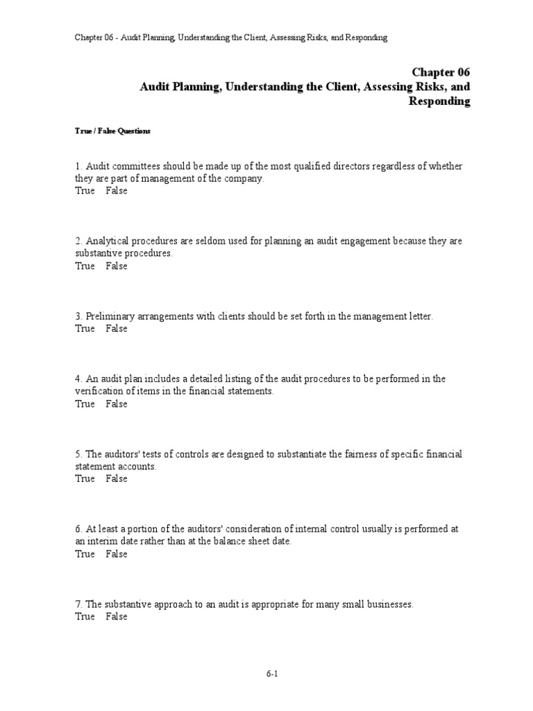 Audit Planning and Risk Assessment Guide | PDF | Financial Audit | Audit