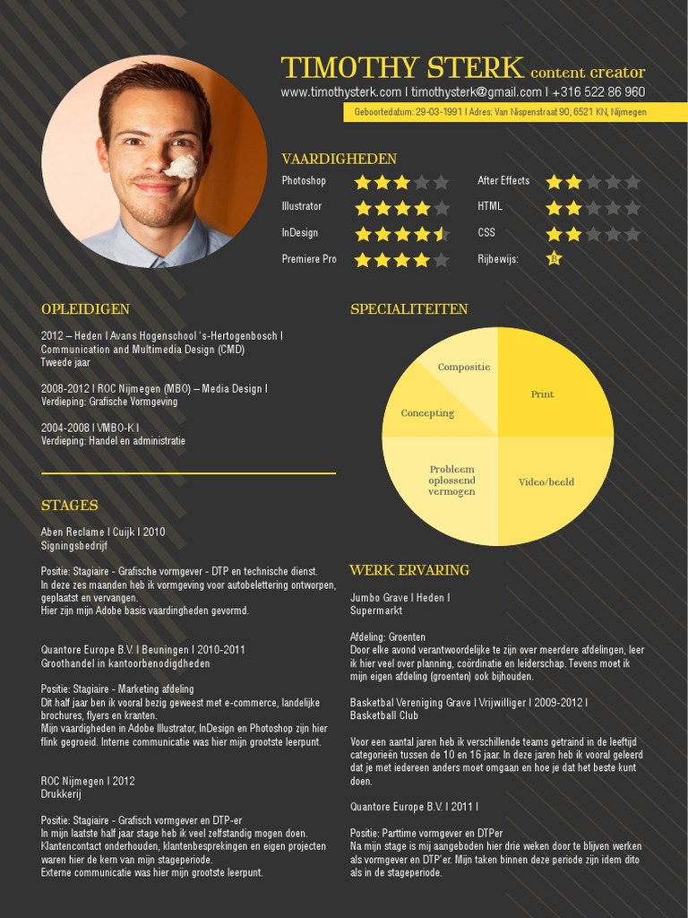 Tim curriculum vitae picture