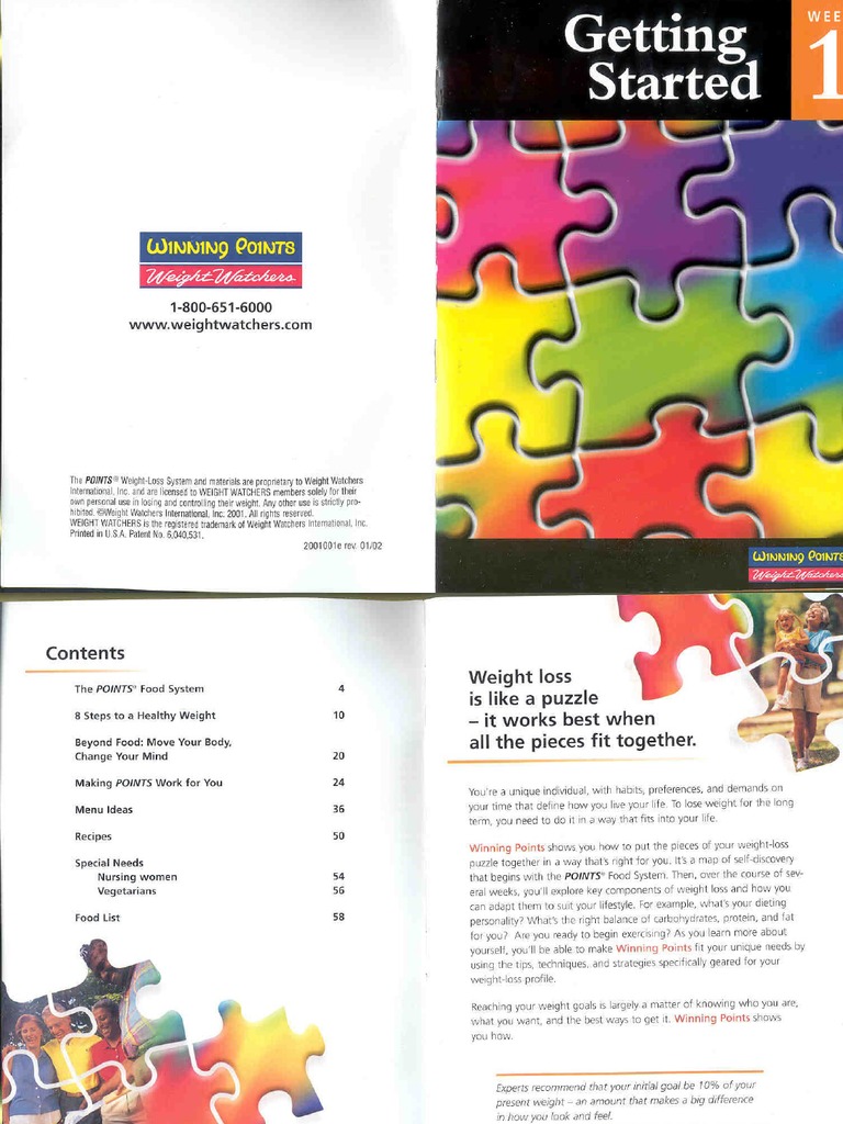 weight watchers points booklet free download