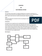 Synopsis On Car Parking System