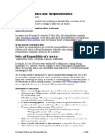 03 Secretary Duties and Responsibilities Handout Sec