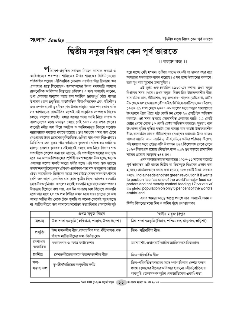 Bangla Article of Kalyan Rudra | PDF | Cooking, Food & Wine