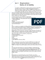 Chapter 2 Dispensations - Notice of Nil Liability