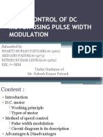 Speed Control of DC Motor Using Pulse Width