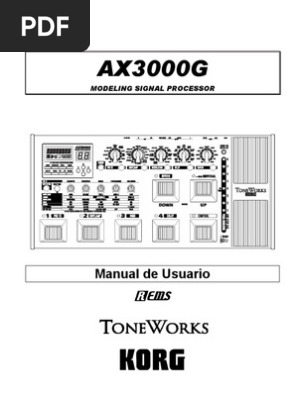 Manual Korg AX3000G | | Diodo emisor de