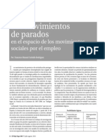 Los Movimientos de Parados en El Espacio de Los Movimientos Sociales Por El Empleo