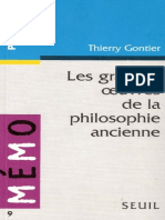 Gontier Grandes Oeuvres de La Philosophie Ancienne