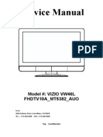 Service Manual: Model #: VIZIO VW46L FHDTV10A - MT5382 - AUO