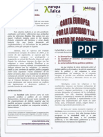 Carta Por La Laicidad y La Libertad de Conciencia