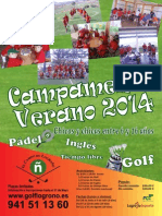 Cartel Campamentos 2014