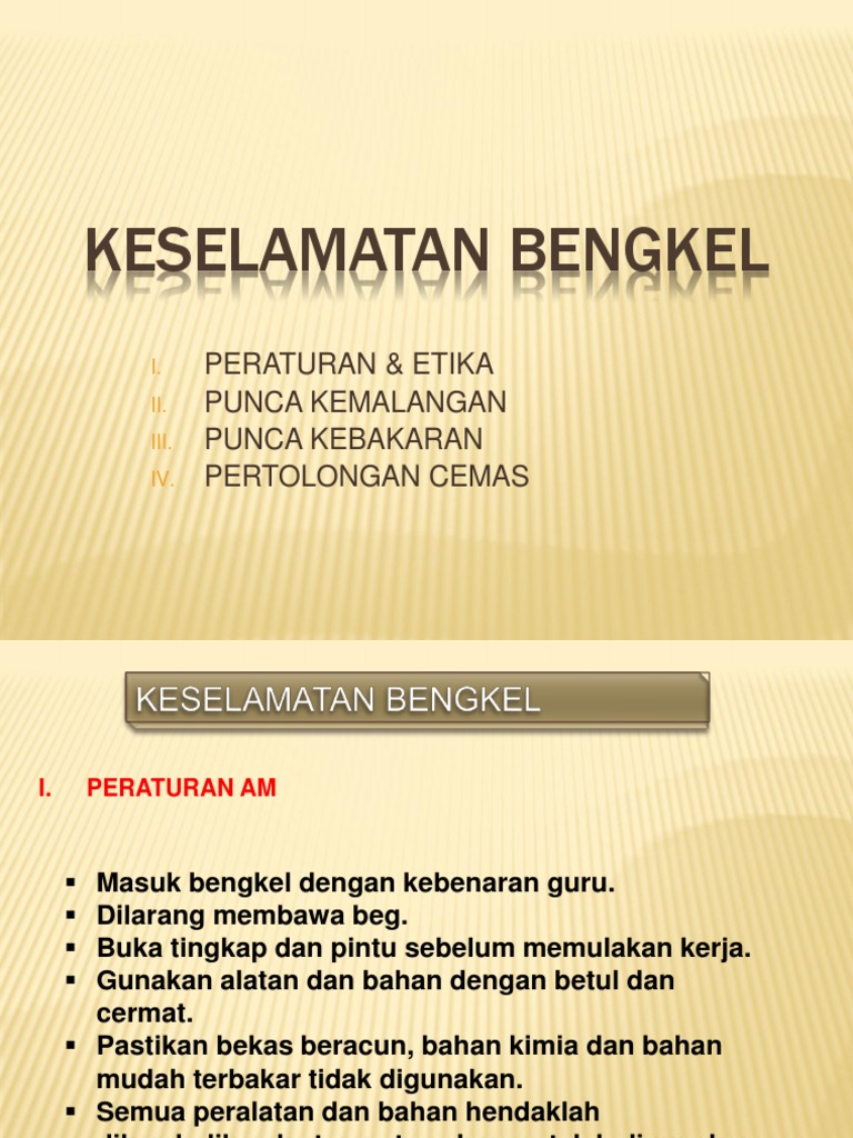 Keselamatan Bengkel Pdf