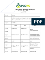 PQCNC CMOP/NAS/PFE LS2 Agenda