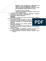 11º Para El Expediente Para Otorgar El Certificado de Suficiencia Académica y El Título Profesional Técnico