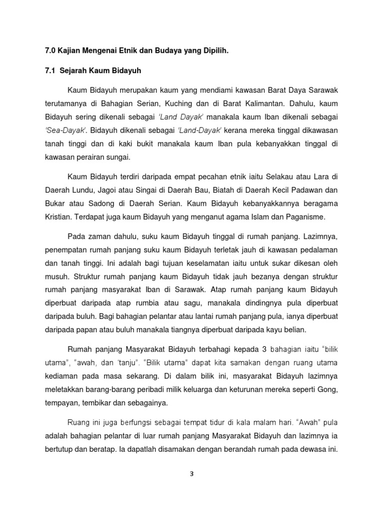 adat resam kaum bidayuh