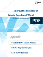 HSPA +, Exploring The Potential of Mobile Broadband World: ZTE HSPA Evolution Solution