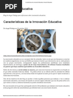 Características de La Innovación Educativa