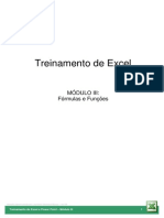 Treinamento de Excel Módulo III - Fórmulas e Funções