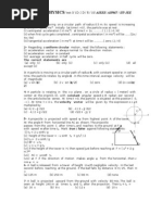 QUIZ Physics 1d 2d Kinematics