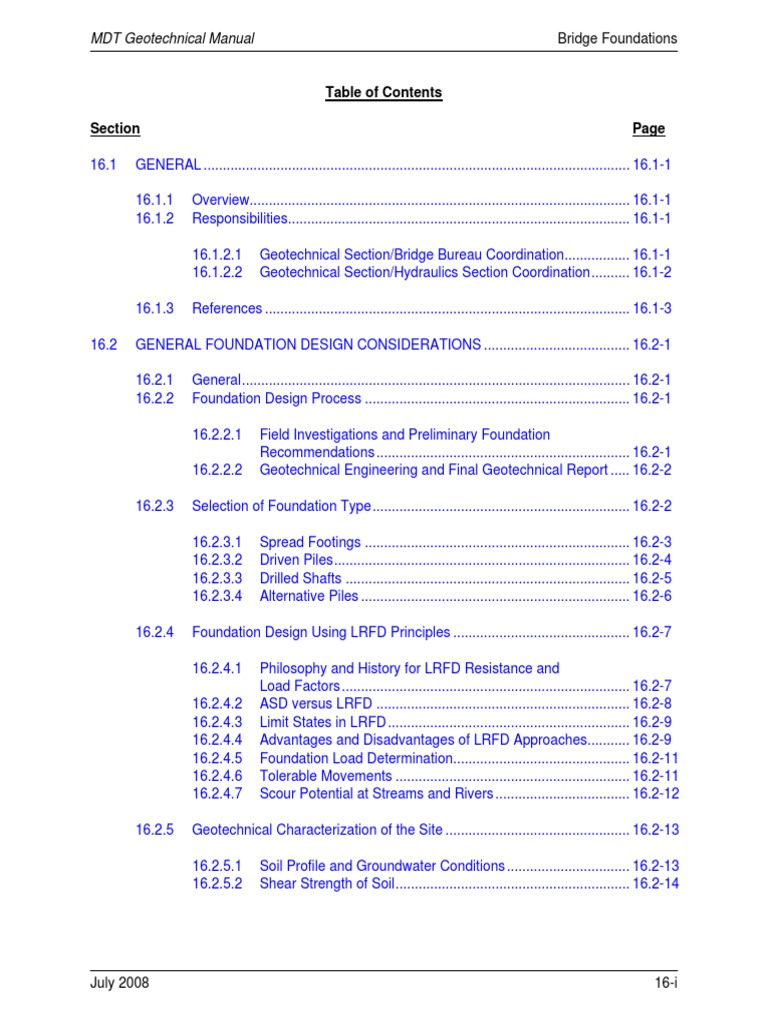 Section: MDT Geotechnical Manual | PDF | Deep Foundation | Geotechnical ...