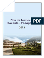 Plan de Formación Docente Pedagógica 20132
