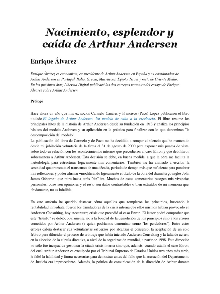 Arthur Andersen | PDF | Enron | Relativismo