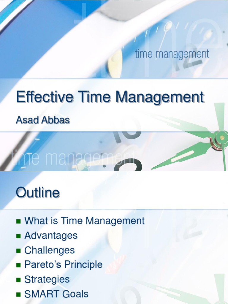 Effective Time Management PDF Time Management Professional Skills
