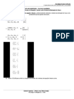 Lista de Exercícios - Eliminação de Gauss