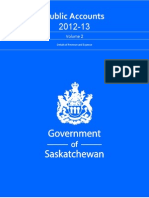 Public Accounts 2012-2013 Saskatchewan Government Details of Revenue & Expenses