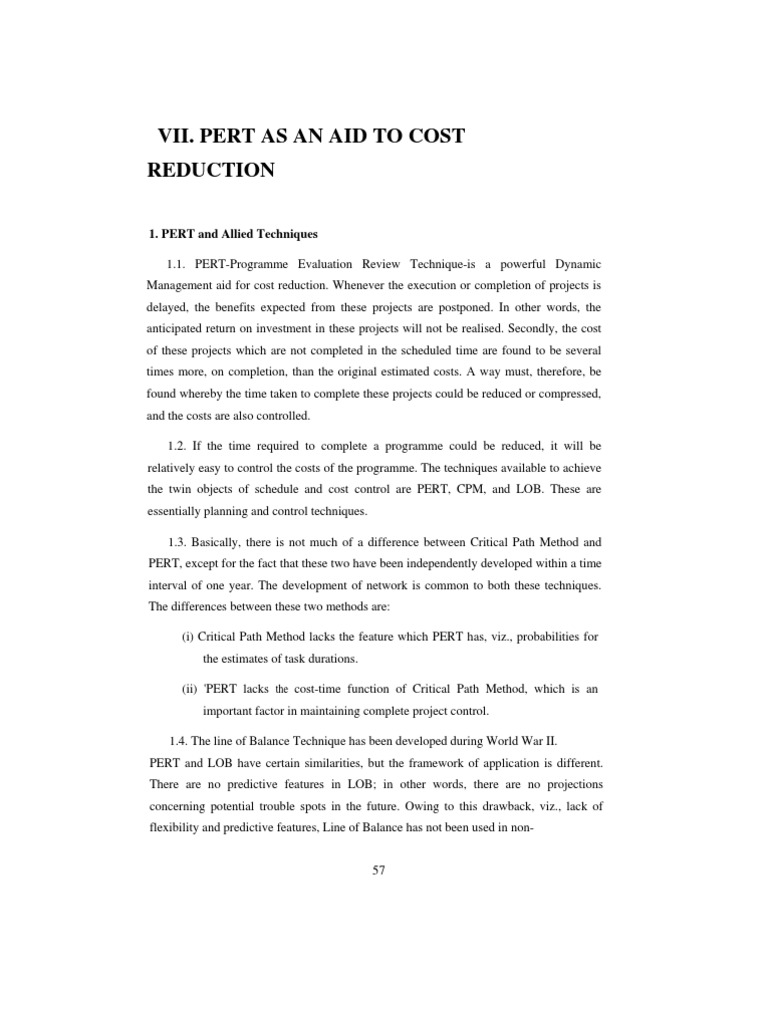 Pert As An Aid To Cost | PDF | Business