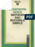 Constantin Noica-Mathesis Sau Bucuriile Simple-Humanitas (1992)