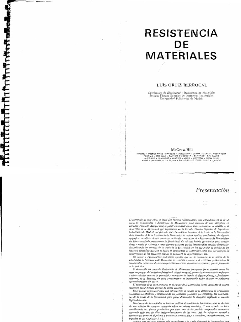 Introducción a la Resistencia de Materiales | PDF | Resistencia de ...