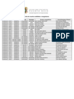 Lista de Escuelas Candidatas A Reorganizarse (Humacao)