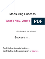 Measuring Success: What's New, What's Next?
